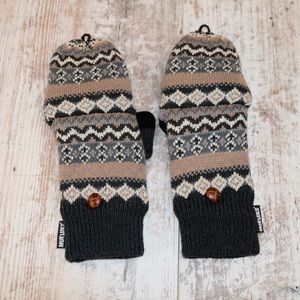 Muk Luks Fair Isle Flip-top Mitten Fingerless Gloves